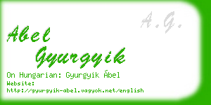abel gyurgyik business card