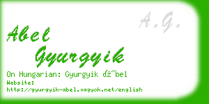 abel gyurgyik business card